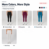 Dingtai Spaghetti-Träger Yoga-Set für Damen, 2-teilig, gepolstertes Camisole-Top, High-Waist-Leggings mit Po-Lifting-Effekt, schnelltrocknend, atmungsaktiv, zum Laufen