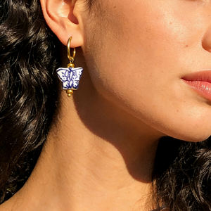 Pendientes de Acero Inoxidable Vintage con Diseño de Corazón y Mariposa, Estilo Vintage, para Mujer, Pedido al por Mayor, Novedad 2026 - Product Image 1