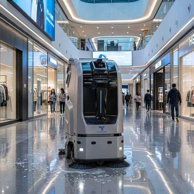CleanHorse TN70 AI Robot Barredora Industrial Floor Scrubber Street Cleaning Robot for Airport Concrete Warehouse