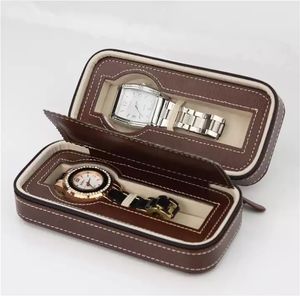 Caja de reloj de cuero con cremallera para mayores, joyero de alta calidad para el hogar, 2 bolsas de almacenamiento - Product Image 2