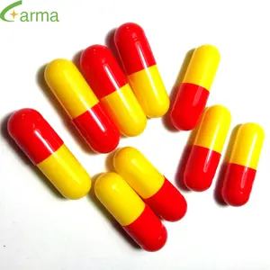 Red And Yellow Capsules Red Yellow Halal Hard Empty Gelatin Capsules Size 1