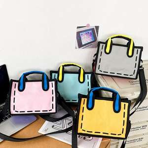 حقائب تسوق جديدة للسيدات بتصميم ثلاثي الأبعاد وشعارات مخصصة ورسومات كرتونية ثنائية الأبعاد من ماركات مشهورة - Product Image 2