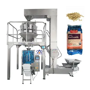 Easy To Operate Electronic Scale Automatic Cake Lentils Chocolate Cocoa Spices Green White Bean Legume Filling Packaging Machine