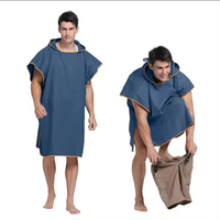 Serviette de plage poncho en microfibre pour adultes Logo personnalisé capuche sans sable à séchage rapide pour hommes femmes sport imprimé pour le surf en piscine