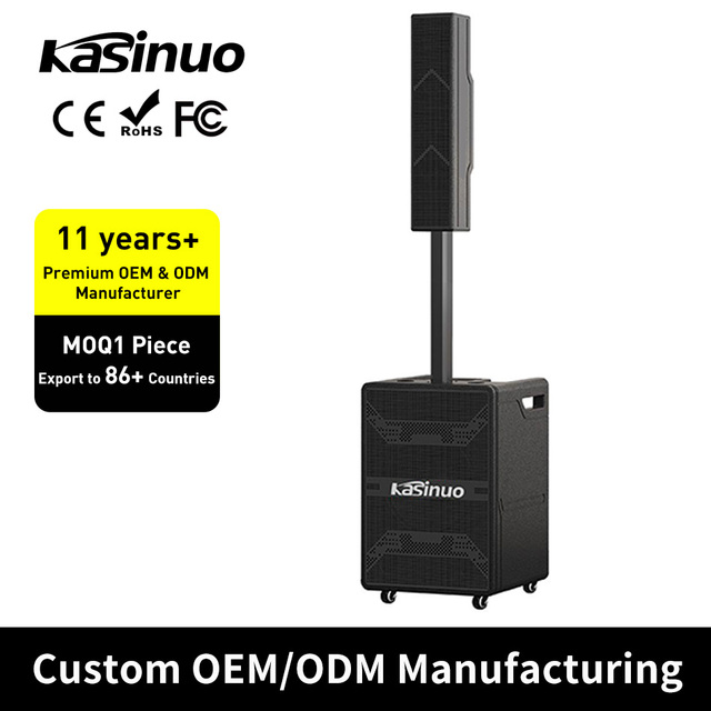 2026 New Kasinuo HD70 100W Portable Line Array Speaker BT5.3 9000mAh 15Inch Woofer UHF Mic TWS Outdoor Party