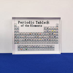 Tableau <span class=keywords><strong>périodique</strong></span> en acrylique transparent avec impression UV et éléments réels, présentoir de la table <span class=keywords><strong>périodique</strong></span> avec éléments, décoration de la table <span class=keywords><strong>périodique</strong></span> en 3D - Product Image 3