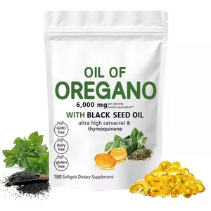 Cápsulas de Aceite de Orégano Puro OEM, Cápsulas Blandas de Aceite de Orégano con Aceite de Semilla Negra para la Salud Digestiva y Respiratoria - Product Image 1