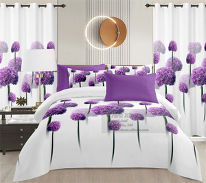 Hot Bán 8 Pcs Bộ Đồ Giường Sang Trọng Đặt Vua Kích Thước Sợi Nhỏ Giường Mềm Mại Sheets Với Phù Hợp Với Rèm Cửa Nhà Dệt Kết Hợp Nhanh Chóng Vận Chuyển - Product Image 4