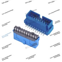 IDC 19핀 USB 3.0 와이어 본딩 암 헤드 180도 터미널 커넥터