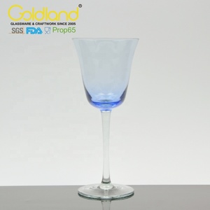 Calici in vetro colorato blu <span class=keywords><strong>calice</strong></span> personalizzato con gambo lungo in vetro <span class=keywords><strong>a</strong></span> forma di <span class=keywords><strong>tulipano</strong></span> calici di vetro colorati - Product Image 4