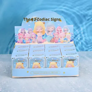 Figuras de caja ciega <span class=keywords><strong>sorpresa</strong></span> de la sirena del zodiaco doce: muñecas de dibujos animados para el hogar, juego de moda, lindos adornos de resina, regalos - Product Image 6