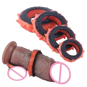 Silicone Cock <b>Ring</b> for Men and <b>Couples</b> Fantasy Cock <b>Ring</b> with Unique Texture and Bright Color Enhanced Performance - Product Image 1