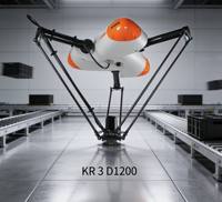 Robot Delta KUKA KR3 D1200, charge utile de 3 kg, portée de 1200 mm, cobot, robots parallèles avec PLC, boîte de vitesses, moteur, composant principal pour la palettisation