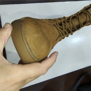 Bottes tactiques en cuir de vache noir Coyote Brown TSB13 avec manchons Oxford respirants, bottes de combat classiques légères à tige haute - Product Image 4