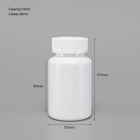 Bouteille de stockage de médicaments et de compléments alimentaires en plastique personnalisable avec logo, 80 ml, 120 ml, 150 ml