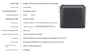 Thụ Động <span class=keywords><strong>10</strong></span> Inch Loa Đồng Trục Hai Cách Đầy Đủ Phạm Vi 400W Rms Tùy Chỉnh Neodymium Loa Cho Dòng Mảng Âm Thanh Sân Khấu Lc10 - Product Image 6