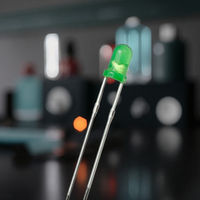 F3 3mm Rond Jaune Vert Diode Émetteur Vert Lentille Diffusée pour la Lumière