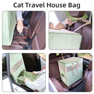 Lüks Taşınabilir Evcil Hayvan Seyahat Çantası, Kedi ve Köpek Gösterileri ve Evde Kullanım İçin Fermuarlı Modern Stil Sırt Çantası Kafesi - Product Image 5