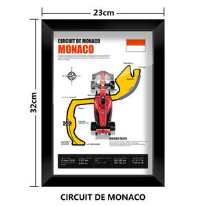 Gran oferta SF24 para Leclerc Track Map plástico 1:43 escala coche de carreras modelo 3D arte de pared decorativo - Product Image 6