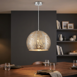 AK Brass Laser Cutting <b>Leaf</b> Metal Hanging Pendant <b>Light</b> in Grey Finished Customized Item For Home Interior Decoration - Product Image 1