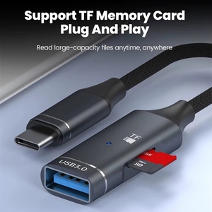 Adattatore OTG 2 <span class=keywords><strong>in</strong></span> 1 da <span class=keywords><strong>Type</strong></span>-<span class=keywords><strong>C</strong></span> a USB 3.0 con lettore di schede per iPhone 15, 16, 17 - Product Image 4