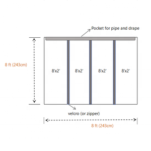 GNW Custom DIY 3D Silk White Rose Flowerwall 8 * 8ft Backdrop Panel Decor Artificial Flower Wall - Product Image 3