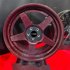 Jantes forgées en fibre de carbone personnalisées concaves noires pour voitures de tourisme, 18, 19, 20, 22, 24 pouces, 5x120, 5x112, 5x114.3 - Product Image 3