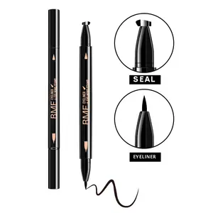 2 In 1 Eyeliner Stamp Eye Wing Stamp Liquid Eyeliner Pencil Stamp Triangle Seal Eye Liner Waterproof Quick Dry Cosmetics