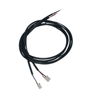 OEM 定制 2 针连接器线束电缆组件，2 芯黑色护套电缆，带压接端子（红/白线） - Product Image 5
