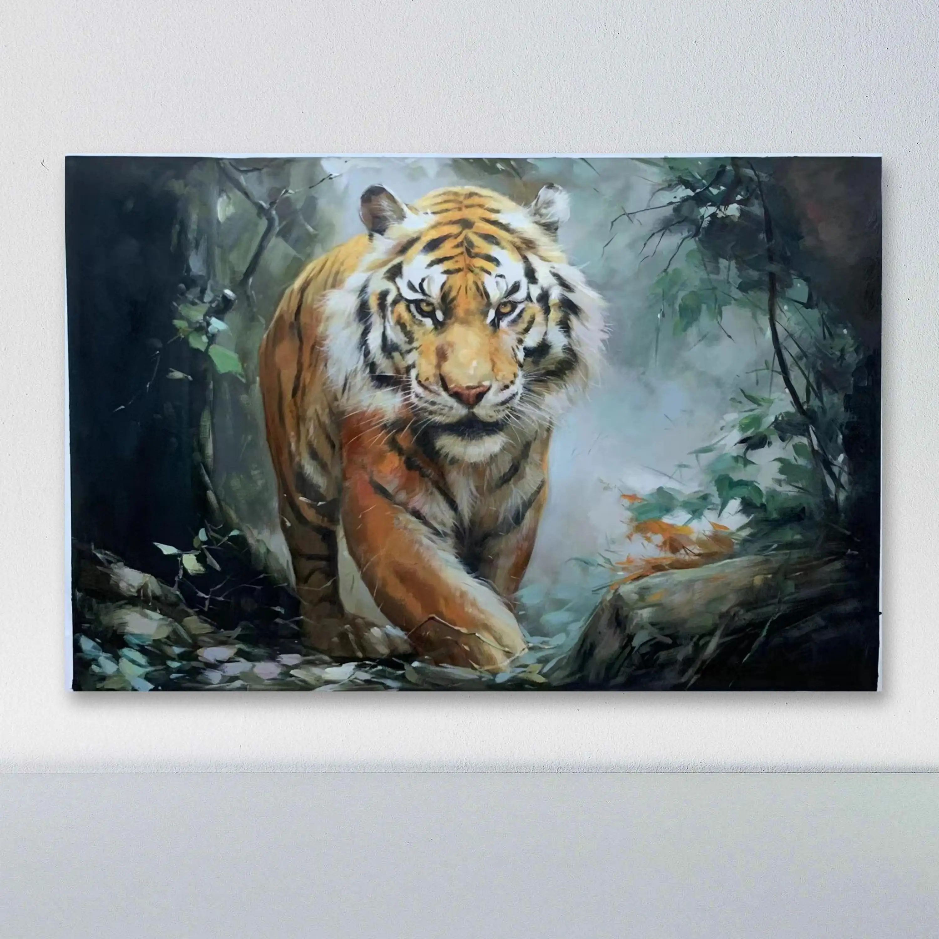 Modern Custom Handmade Home Wall Art Decor Canvas Oil Painting Tiger painting
