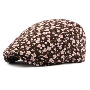 Velours côtelé imprimé léopard béret <span class=keywords><strong>gavroche</strong></span> Gatsby casquette fleurs Golf Cabbie béret casquette plate lierre chapeaux chasse conduite casquette Catsby chapeau - Product Image 4