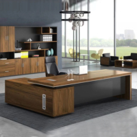 Bureau exécutif moderne Table de bureau Design 1.8m 2m 2.2m Table de travail de patron Bureau de direction avec armoire