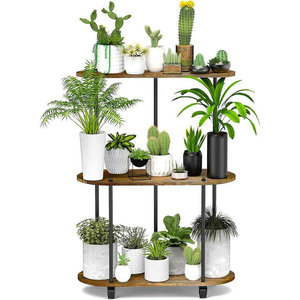 Support à 3 niveaux personnalisé pour usine de laminage de métal enduit de poudre avec roues pour étagères de fenêtre intérieure - Product Image 5