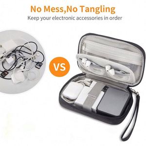 Wsy Multifunctional Digital <b>Cable</b> Storage Bag Lightweight <b>Waterproof</b> Travel Electronic Accessories Organizer Pouch - Product Image 6