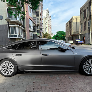 Jupes latérales en fibre de carbone texturée ABS pour Audi A7 S7 C8 2019+ - Kit carrosserie pour Audi avec transmission automatique - Product Image 2