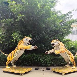 Modello di <span class=keywords><strong>tigre</strong></span> animatronic artificiale attraente di dimensioni reali parco giochi all'aperto - Product Image 4