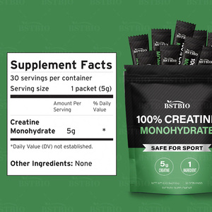 BSTBIO Boisson Sportive Hydratante Créatine Monohydrate en Poudre Sachets Individuels pour Femmes et Hommes 30 Sachets Créatine - Product Image 3