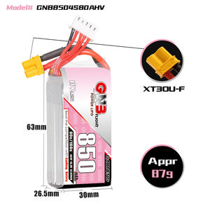 Batterie LiPo GNB GAONENG 850mAh 4S HV 15.2V 60C XT30 pour Drone FPV de Course, Légère, Haute Tension, Nouveauté 2023 - Product Image 4