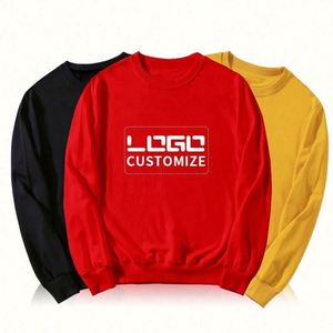 Custom Cotton Polyester Over Size Men Sweatshirts Pullover Sweaters Thin Crew Neck Men's Long <b>Sleeve</b> Sweatshirt - Product Image 1