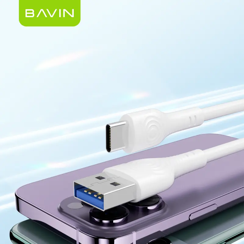 BAVIN 18 W TPE-Anschluss für Schnellladung Übertragung Mobiltelefon USB Strom Typ-c Mikro-Kabel Datenkabel CB280