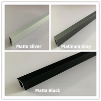 Nouvelle Arrivée Plinthe Murale Intérieure Moderne Minimaliste en Aluminium Intégré 2cm Ultra Fine Mate pour Hôtel