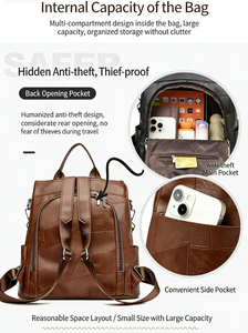 Zaino da Donna Personalizzabile di Moda, Leggero, Grande Capacità, Impermeabile in PU con Cerniera, Lussuoso per Studentesse e Universitarie - Product Image 6