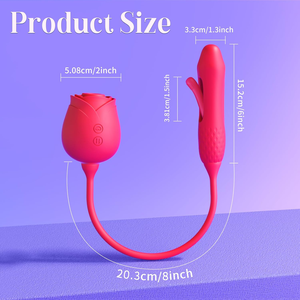 Hochwertiger 2-in-1 Rosen-<span class=keywords><strong>Sex</strong></span>-<span class=keywords><strong>Vibrator</strong></span> mit Saugfunktion für Frauen Vaginal - Product Image 2