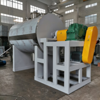 Secador de paletas rotativas horizontal de acero inoxidable con control PLC para producción de biodiésel a partir de madera
