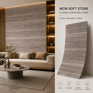 Revêtement mural en pierre souple ultra-fin de 3 mm, flexible, auto-adhésif, carrelage mural en option <span class=keywords><strong>pour</strong></span> la rénovation intérieure DIY - Product Image 1