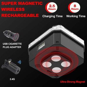 Kit d'éclairage magnétique sans fil 12V étanche IP67 pour remorque, lampe LED rechargeable de stop, de feux arrière et de clignotants, homologué ECE pour camion et camping-car - Product Image 5