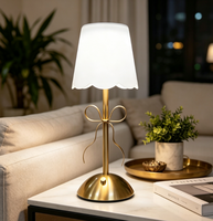 Lampu Meja Tiga Warna Sentuh Retro Isi Ulang, Lampu Suasana Kamar Tidur, Lampu Suasana Kreatif Kafe, Lampu Dekoratif