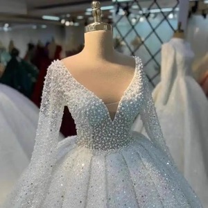 <span class=keywords><strong>2025</strong></span> Mùa Xuân New Trắng <span class=keywords><strong>Wedding</strong></span> Dress Đối Với Phi Cô Dâu Dài Tay Áo Ren A-Line Tự Nhiên Eo Ren Trở Lại Cộng Với Kích Thước <span class=keywords><strong>Wedding</strong></span> Gown - Product Image 2