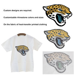 批发定制徽标文字珠光水晶水钻热转印贴片，适用于服装、鞋子、T恤、连帽衫 - Product Image 5