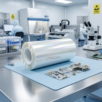 Película de PET Antiestática de Grado Industrial, Superficie Lisa, Translúcida, Semirrígida, para Dispositivos Médicos, PCB y Electrónica